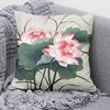 Car Living Room Sofa Cushion Cover Luxury Home Decoration Pillow Cover Chinese Style Lotus Koi Pattern