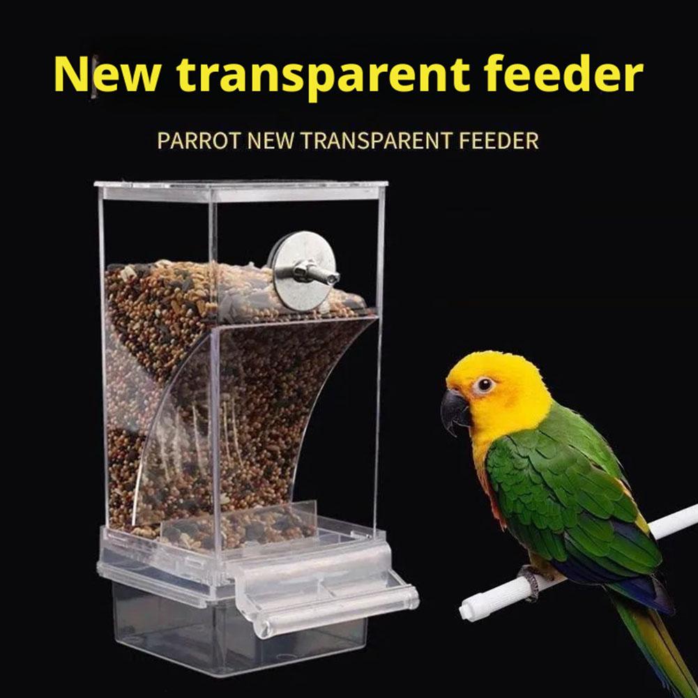 Large Capacity Bird Feeder Box Anti-Splash Bird Food Dispenser Durable Parrot Feeding Box For Parrots Bird Feeding Device