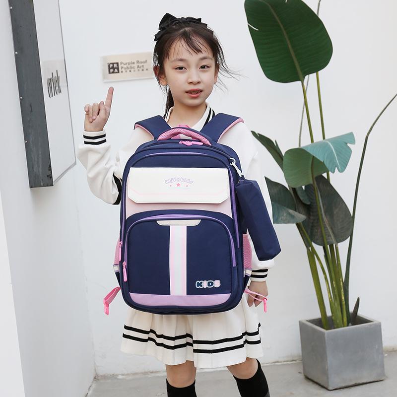 Children's Trolley Schoolbag for Primary School Boys and Girls British Style Stairs Climbing Dual purpose Backpack