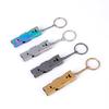 Outdoor Survival Whistle Keychain High Decibel Emergency Stainless Steel Double Pipe Camping Hiking Whistle Multifunction Tools