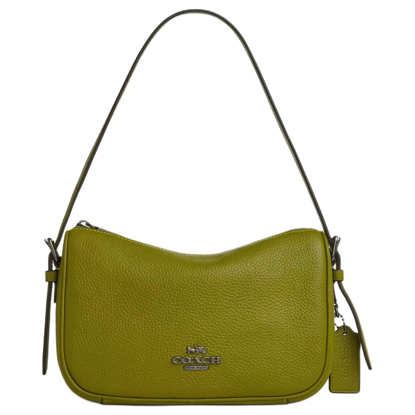 

Coach 23 Kaylee Silver Metal Accessories Pebbled Leather Shoulder Bag Medium Women shoulder bag Bright-Olive CY707-QBXUH Basic Set (Bag+Dust Bag)