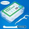 50-Piece Disposable Polymer Dental Floss Sticks Toothpick Box