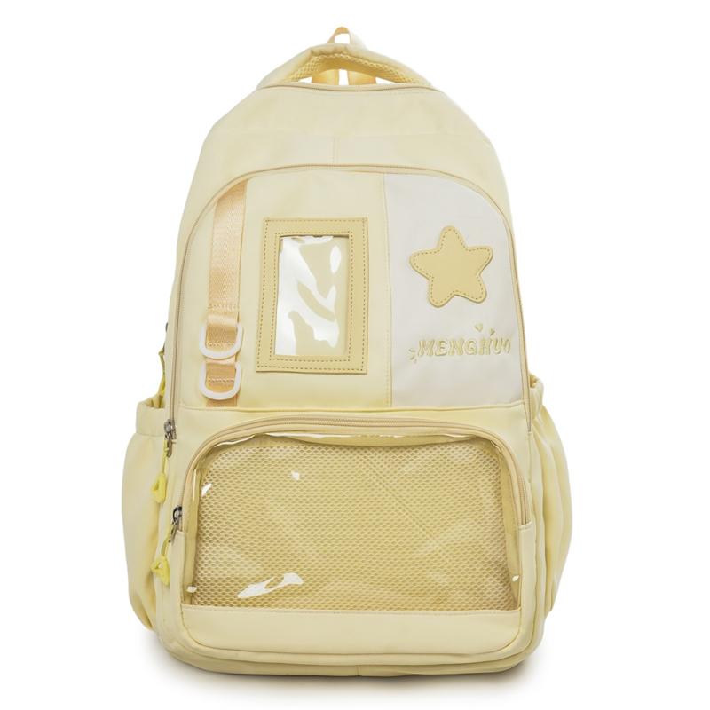 Cute Star Design Backpack for Women and Girls – Lightweight School Bag with Front Pocket, Mesh Compartment – Perfect for Daily Use, College, or Travel
