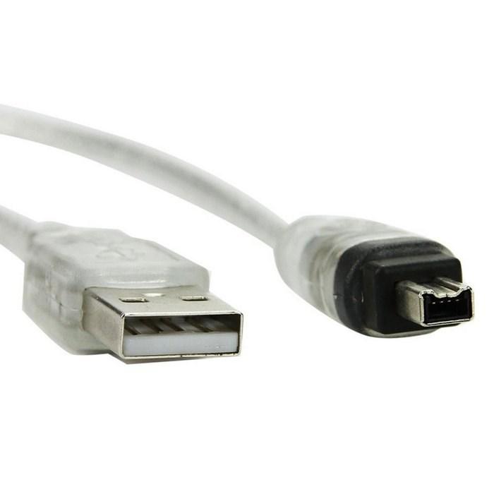 

USB Male to Firewire IEEE 1394 4 Pin Male iLink Adapter Cord Cable for SONY DCR-TRV75E DV (FW-037) As Shown A