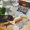 Tiger Pattern Faux Cashmere Rug With Animal Print For Living Room Decor
