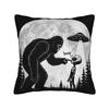Fun Hand Boop Nose Bigfoot Cat Under Full Moon Night Lovers Pillow Case  Comfy Pillow Cover For Wedding Party Trendy Pillowcases