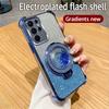 Quicksand Glitter Magnetic Stand Phone Case For Samsung Galaxy S24 S23 S22 Plus Ultra S20FE S21FE Note 20 Ultra Shockproof Cover