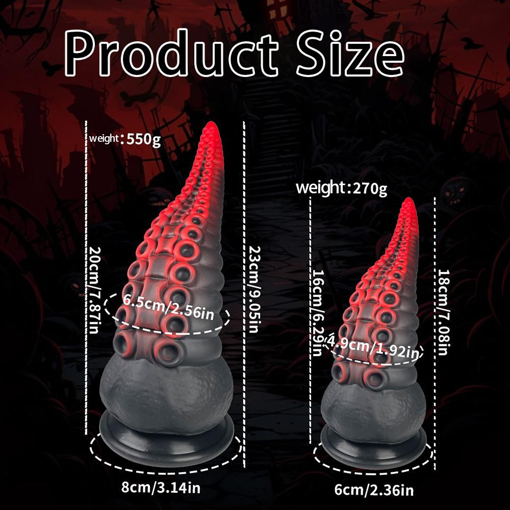 Dračí anální kolík Silikonové G-bod dildo Fantasy Monstrum Chobotnicové chapadlo Dildo se silnou přísavkou, Velký trenér Velká mimozemská sexuální hračka pro dospělé