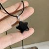 New Korean Fashion Star Pentagram Pendant Necklace for Women Men Black Rope Clavicle Chain Y2k Punk Hip-hop Party Jewelry Gift