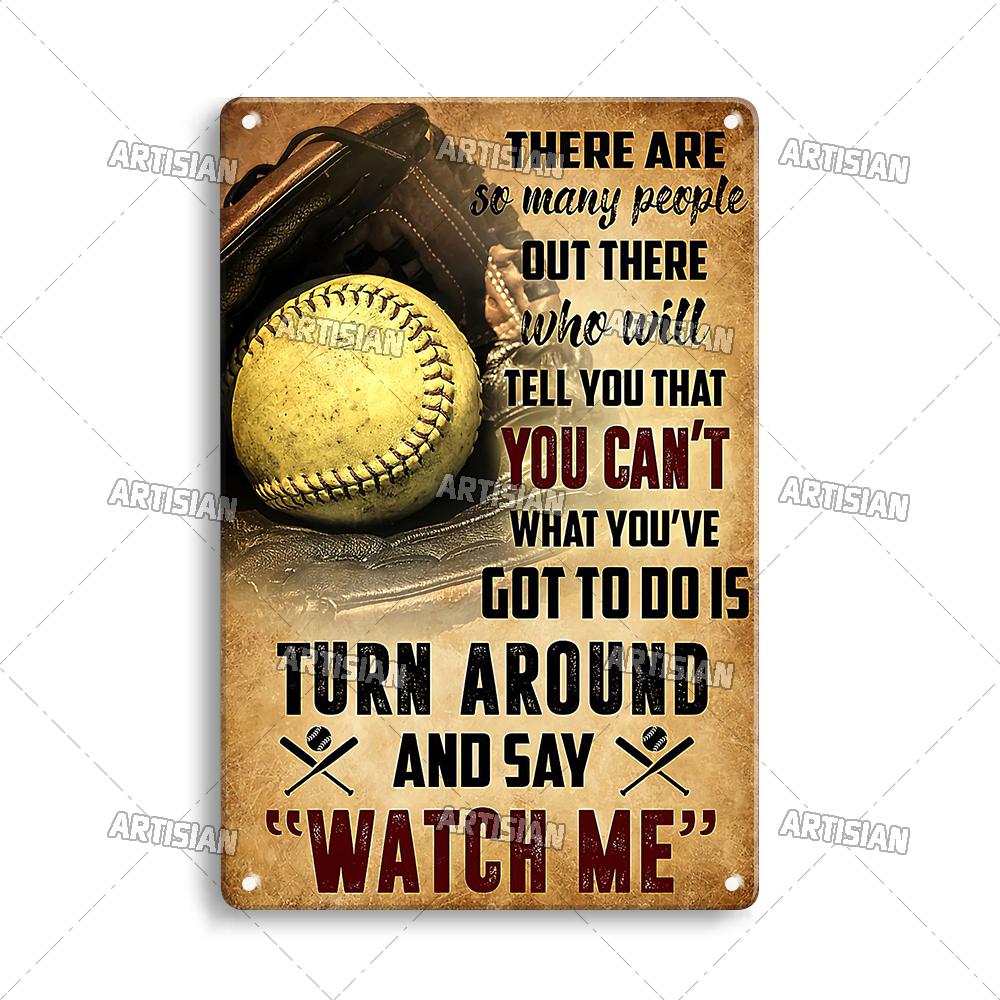 Artisian SPORT Metal Sign Hockey Tin Poster Football Decorative Plate Basketball Baseball Tin Plaque  Wall Decor Garage Bar Pub