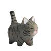 Handmade Wood Carving Kitten Ornaments Small Animal Creative Desktop Wood Cat Decoration Crafts