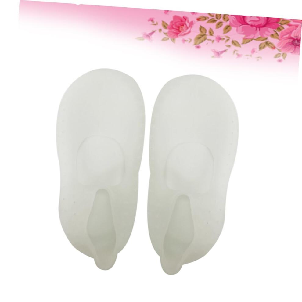 Silicone Gel Heel Socks Moisturizing Protection for Dry Cracked Feet and Heels Reusable Washable