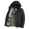 Unisex Winddichte Graphen-Fleecejacke: Winter-Kapuzen-Baumwoll-Wattiert im Bergsteiger-Stil