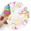 50-Count INS Style Ice Cream-Themed DIY Journal Waterproof Stickers for Luggage, Scooters, and Refrigerators.