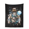 Space Skateboarding Astronaut Tapestry  Unique Cosmic Design Perfect for Bedroom Decor Large Wall Hanging Artwork