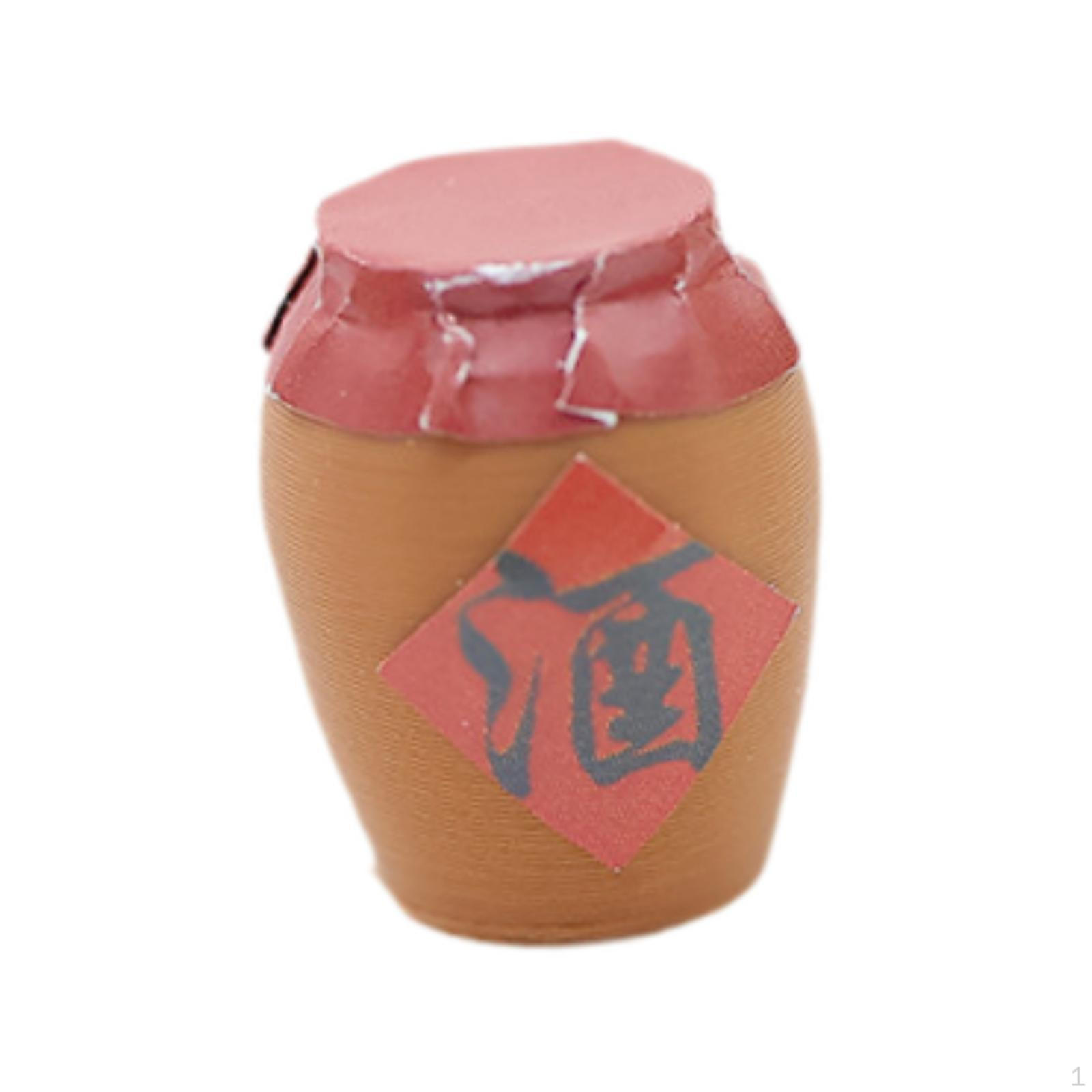 

Mini Jar Mode ,Pretend Play Art Crafts, Dollhouse Bottle Doll House Accessories, for Pub Fairy S