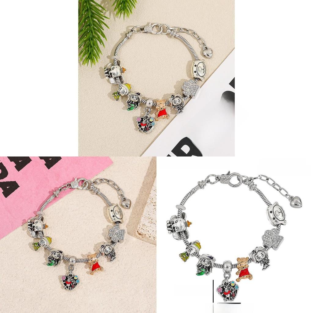 Winnie Puuh Cartoon Armband mit Anhängern aus Zinklegierung Für Geschenke im Frühjahr 2025