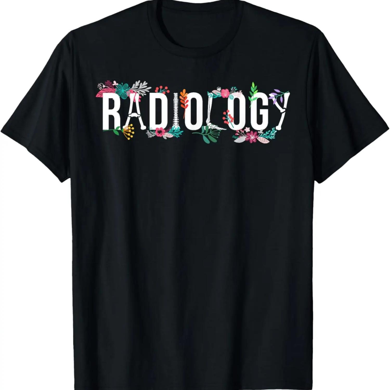 Radiology Technologist Flowers Rad Tech T-Shirt S