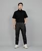 Seinteukeulu Tapered Cut Crop Half-Band Pants Tch-326 Black Denim Brs