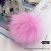 Colored 15cm Fluffy Faux Fur Fox Ball for DIY Hat Pendant