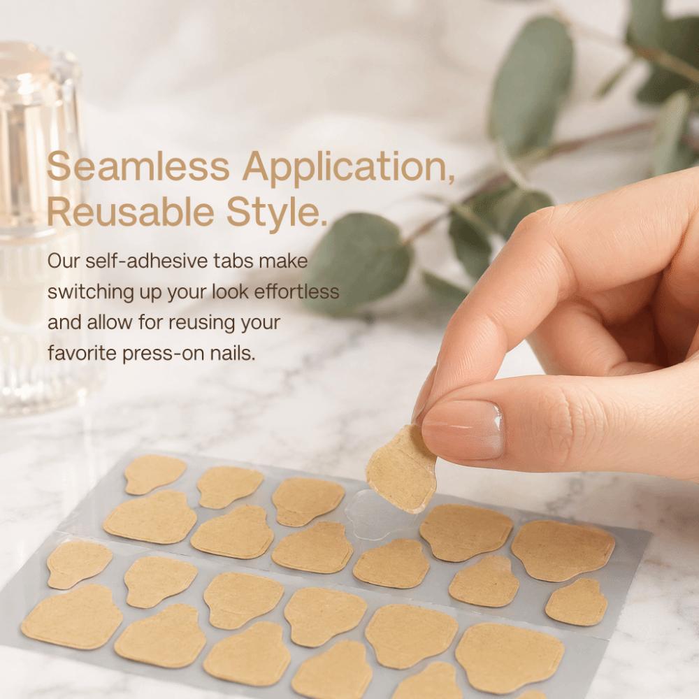 25PCS Long Lasting Adhesive Performance Transparent Nail Adhesive Tabs Home DIY Manicure Assembly
