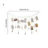 Hanging Photo Display Wooden Bead Garland Boho Wall Hanging For Bedroom Living Room Dorm Party Decor Teen Girl Gifts