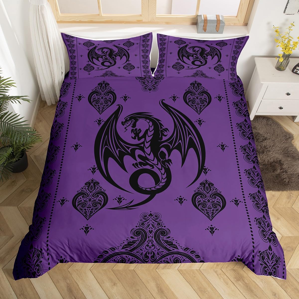 

Comforter Black And Purple S For Kids Teens Queen King Lightweight Abstract Art Bedding Set Bedroom Decor No Quilt Comforter (quilt)-EU Single(135*200cm)3pcs