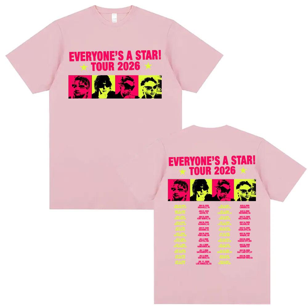 Everyones A Star Tour 2026 Album Tshirts Unisexs WOMEN Retro Comfortable and loose Unisexs and WOMENs Tshirts