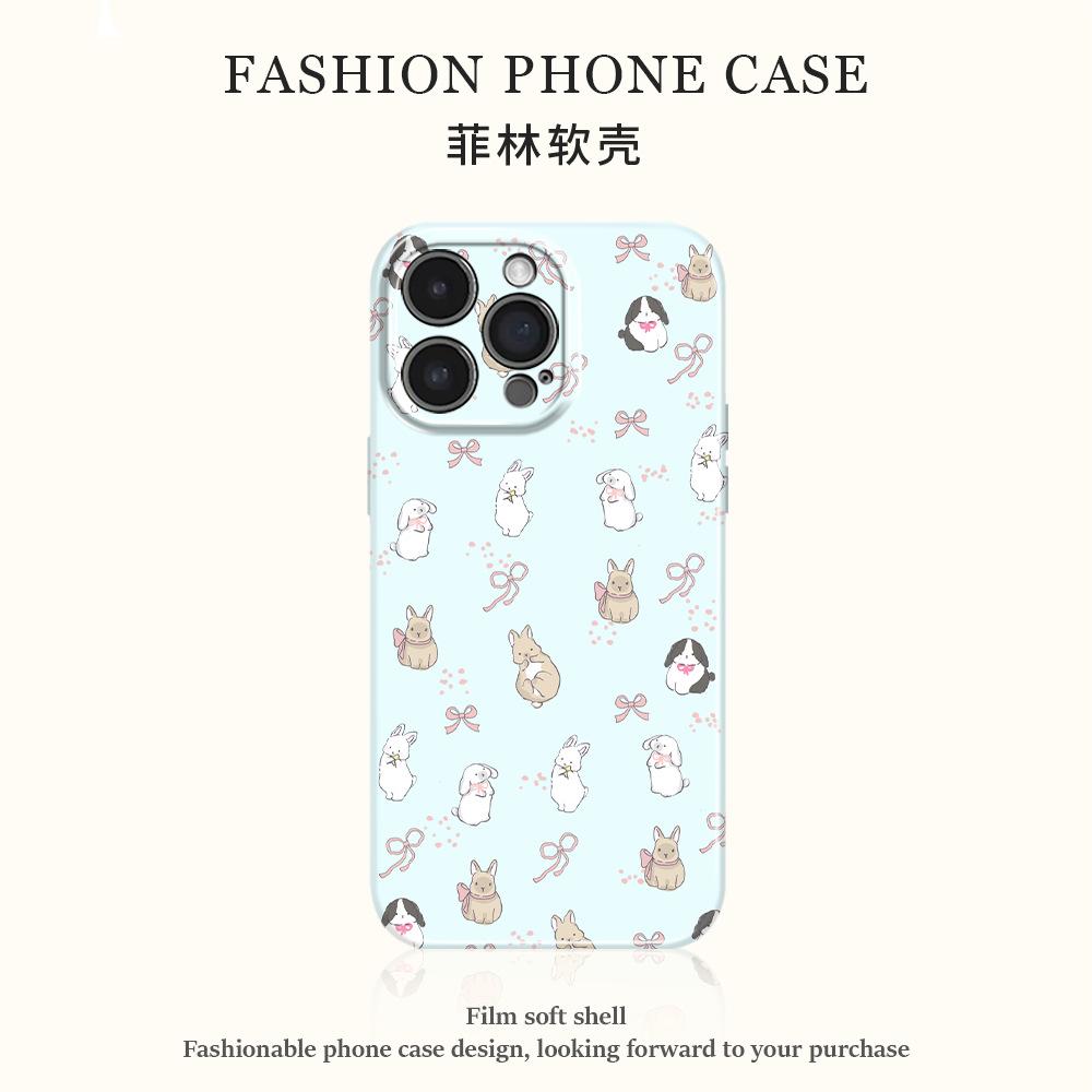 Apple 17/16Promax Bow Mobile Phone Case Is Suitable for iPhone13ins Anti-drop 14/15 Film Soft.