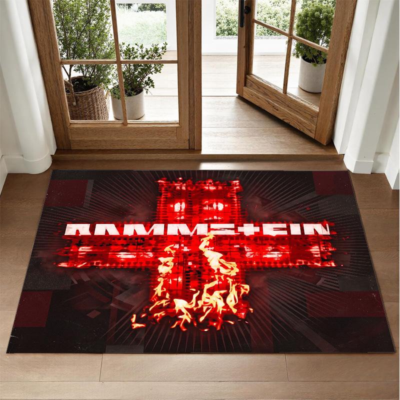Rammstein Design Kristall-Samt Teppich Weiche Dekorationsmatte für Schlafzimmer Eingang