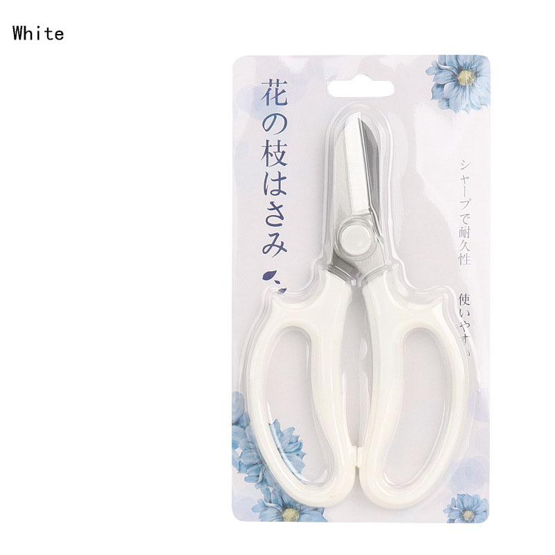 Stainless Steel Flowers Fruit Picking Branch PP Anti-Slip Grip Handle Pruning Shears Bonsai Scissors for Garden Blue Pink Color