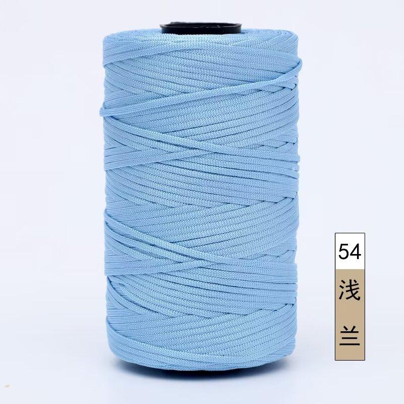 Mercerized Cotton And Linen Flat Belt Thread Light Body Ice Silk Thread Hand Crocheted Diy Hook Bag Hat Seat Cushion Hollow Thread