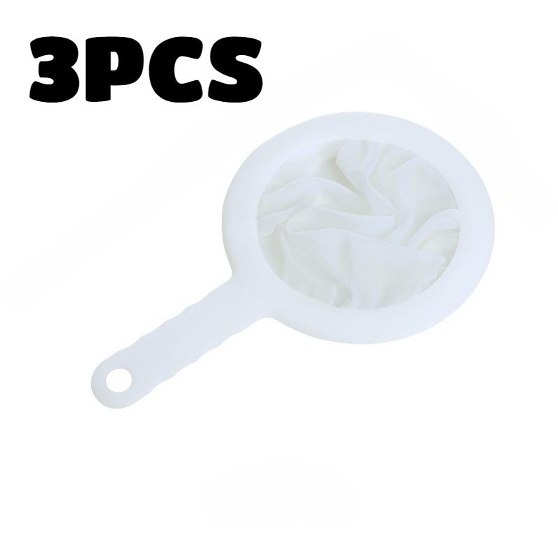 5pcs Soy Milk Wine Filter Bag Nylon Ultra-fine Filter Mesh Sieve for Soy Juice Coffee Milk Food Strainer Spoon Kitchen Colanders
