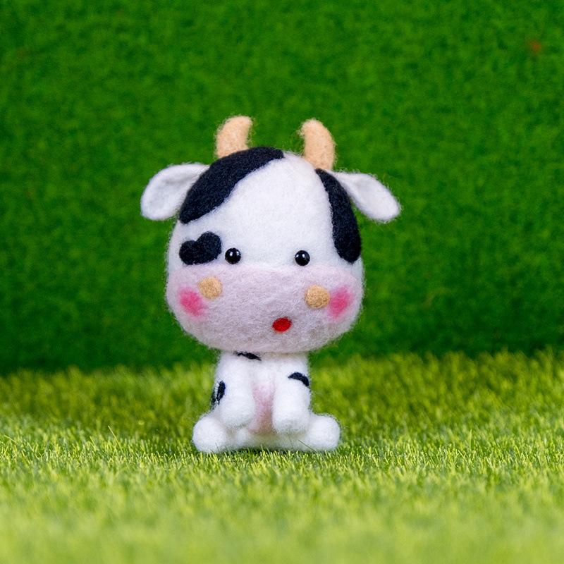 Xianci Year of the Horse Zodiac Wool Felt Needle Felting DIY Photo Frame Gift Set