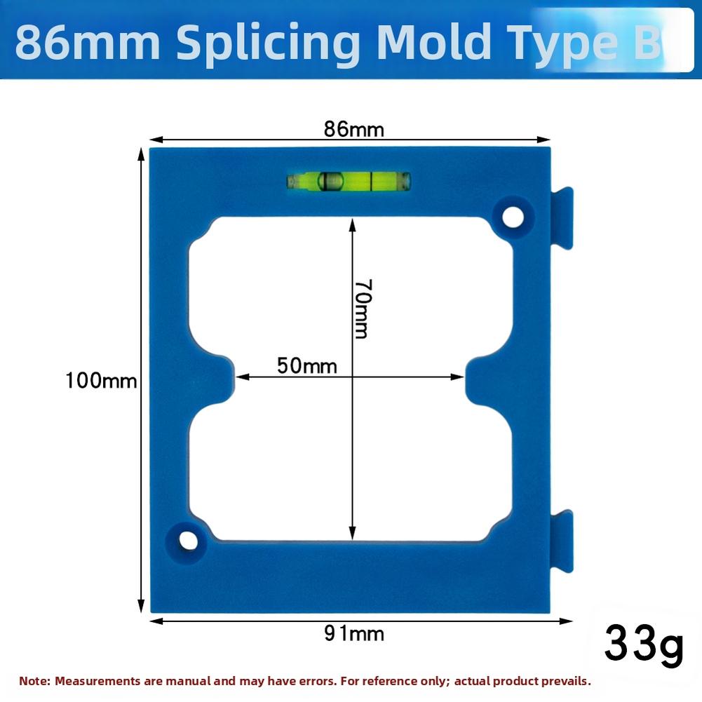 

1/2pc 86 Socket Hole Template Splicing 86 Base Box Opening Auxiliary Plate Modular Opening Template For Seamless Installations