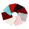 12PCS Double Sided Plush Jewelry Pouch With Magnetic Snap Closure For Earrings Necklaces Storage In Assorted Colors