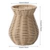 Handwoven Dried Flower Holder Rattan Effect Chic Flower Pot for Pampas Grass & Artificial Flowers