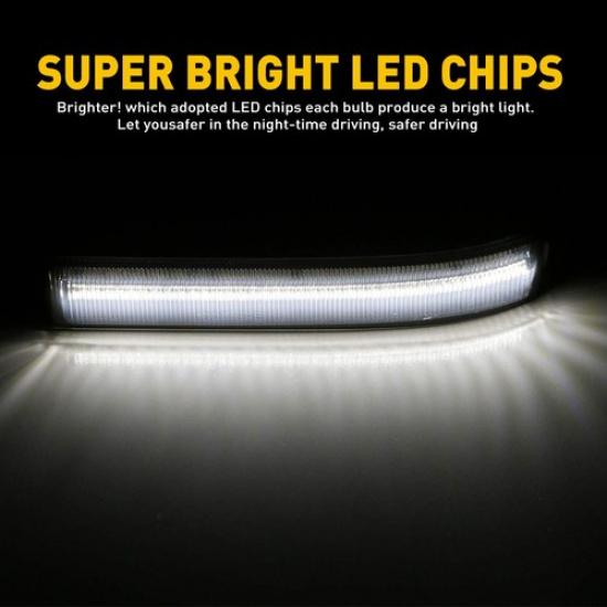 2x White LED Side Mirror Turn Signal Lights Lamp Reflector For 2009-14 Ford F150