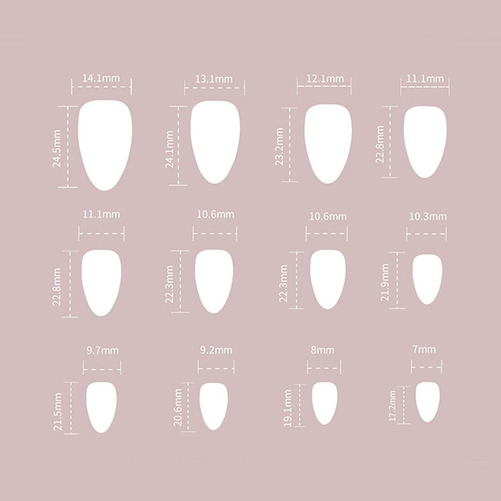 24pcs Star Butterfly False Nails Long Almond Press On Nails Manicure Fake Nials DIY