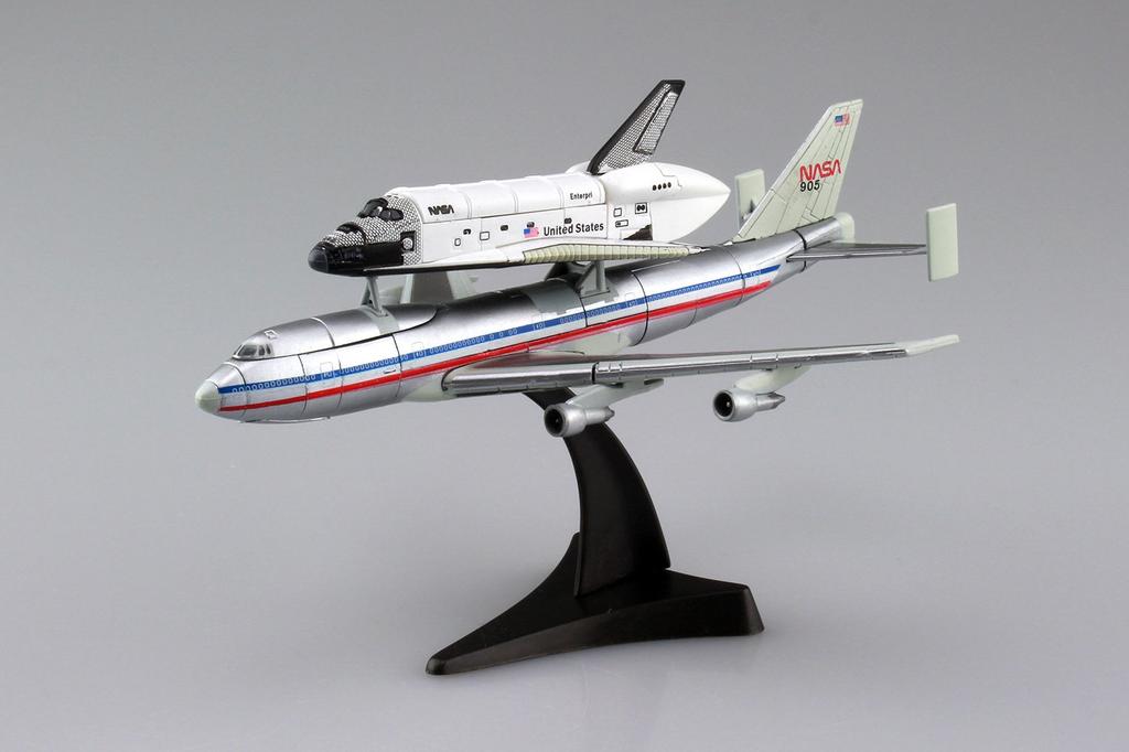 Aoshima Bunka Kyozai Skynet 3D Puzzle 4D VISION Space No.4 Space Shuttle & 747 1450 Scale Pre-painted Puzzle