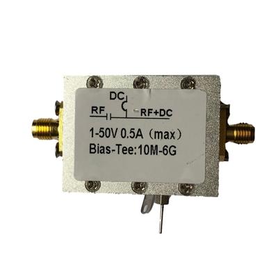 Optical Fiber Frequency Microwave Coaxial Bias 10MHz-6GHz Bias Tee Broadband Radio Amplifier Spectrum Analyzer Low Noise