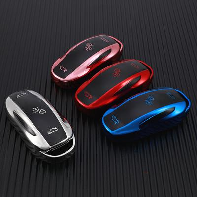 TPU Auto Smart Schlüsselhülle Abdeckung Für Tesla Model 3 Model X Model S Model Y Tasche Schutz Fob Band Schale Halter Schlüsselanhänger Zubehör