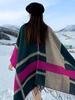 Winter Scarf Women Ladies Layers Poncho Elegant Plaid Tassel Wraps Shawl Casual Warm Scarve Capa Para Mujer Pashmina Cloak New
