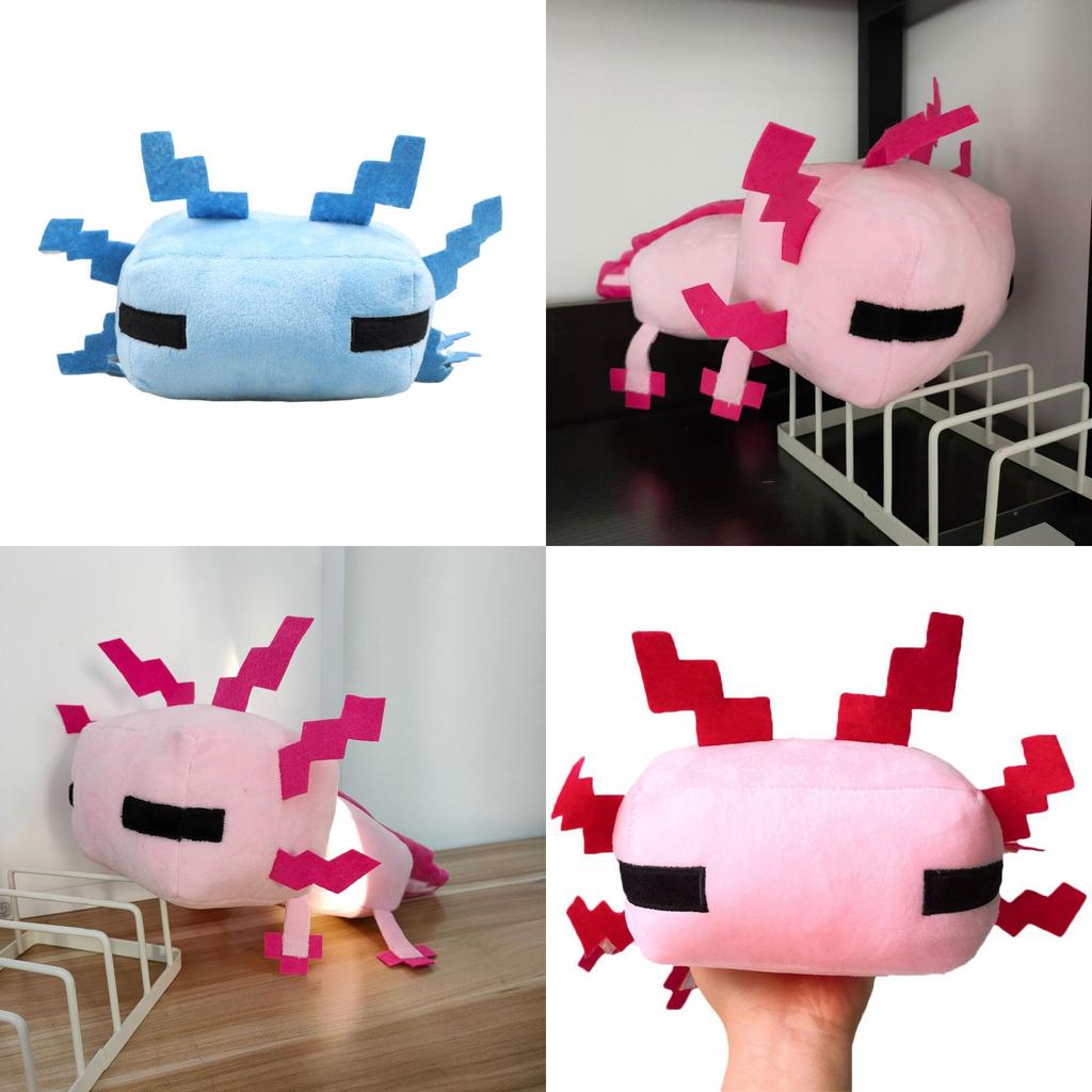 New Axolotl Cute Animal Salamander Plush Doll Hexagonal Dinosaur Doll Home Decor Gift 30cm
