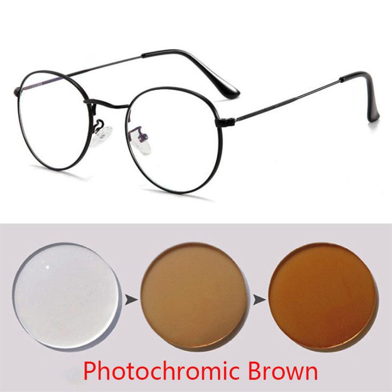 Round Metal Style Option Eye Glasses 3447 Myopia Astigmatism Prescription High Quality Prescription 0 -0.5 -0.75 To -6.0