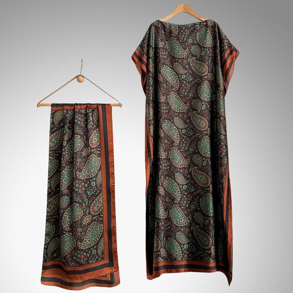 Elegant Print Cape Shawl Floral Butterfly Peacock Cape Shawl Scarf for Beach Vacation