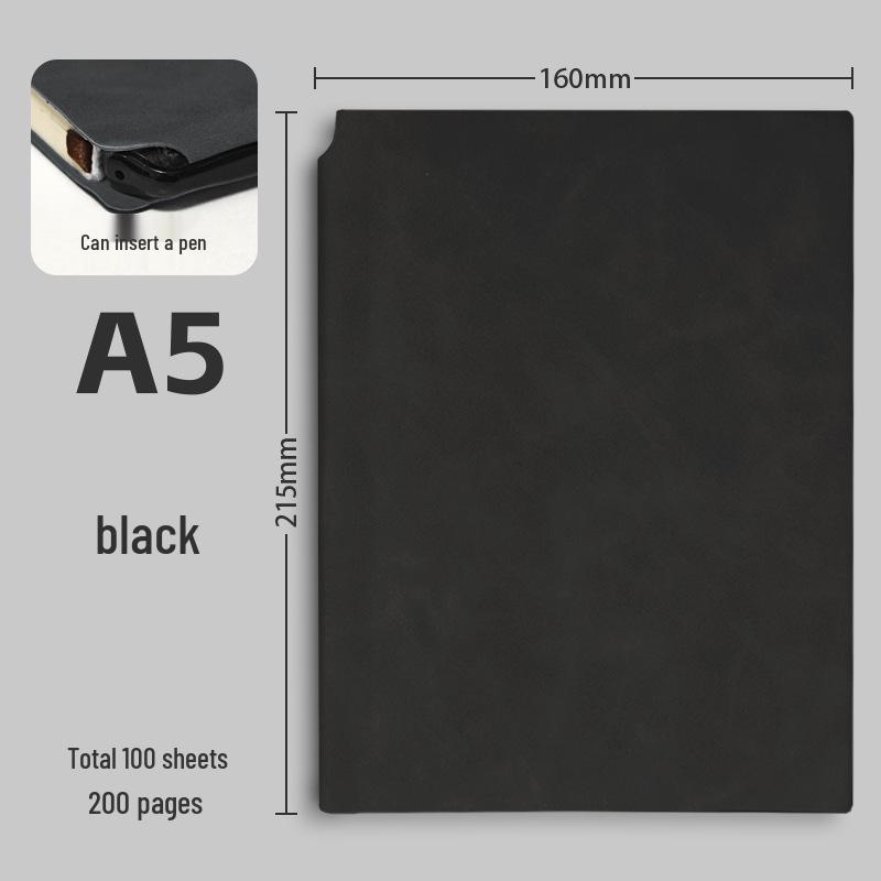 Stylish A5 Pen Holder Notebook – Customizable Business Meeting Notepad with Logo Printing Capability