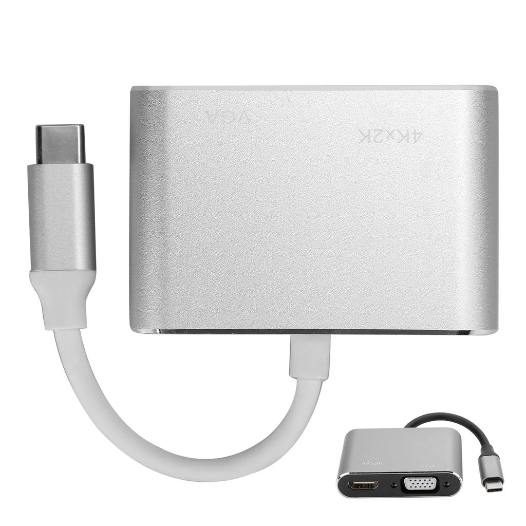 Adapter TypeC Hub to VGA HDMI DVI Displayport/3.1 Ethernet Converter Dock 4K Resolution HDMI Hub Type‑C Hub Type‑C to HDMI