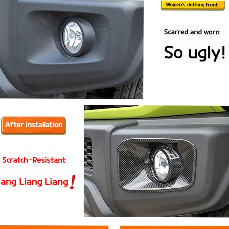 For Jimny 2019-2025 Car Front Face Grille Modification Large Lamp Cover Fog Lamp Cover Decoration JB74 Exterior Accessories