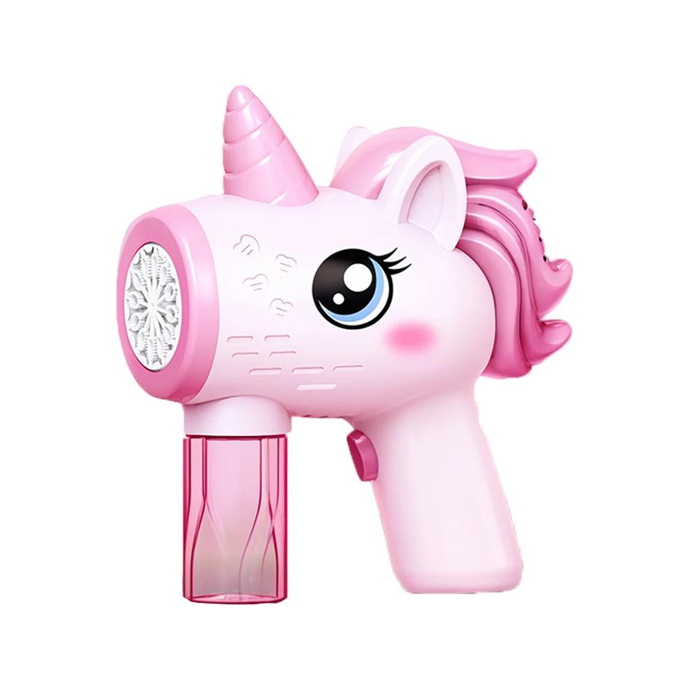 Unicorn Electric Bubble Gun  Automatic Bubble Maker with Light Bubble Blower Birthday Gifts for 3 4 5 6 Years Old Boys Girls